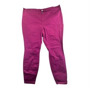 Terrace Sky Women's Magenta Stretch  Pull On Skinny Jeans Pants Plus Size 2X